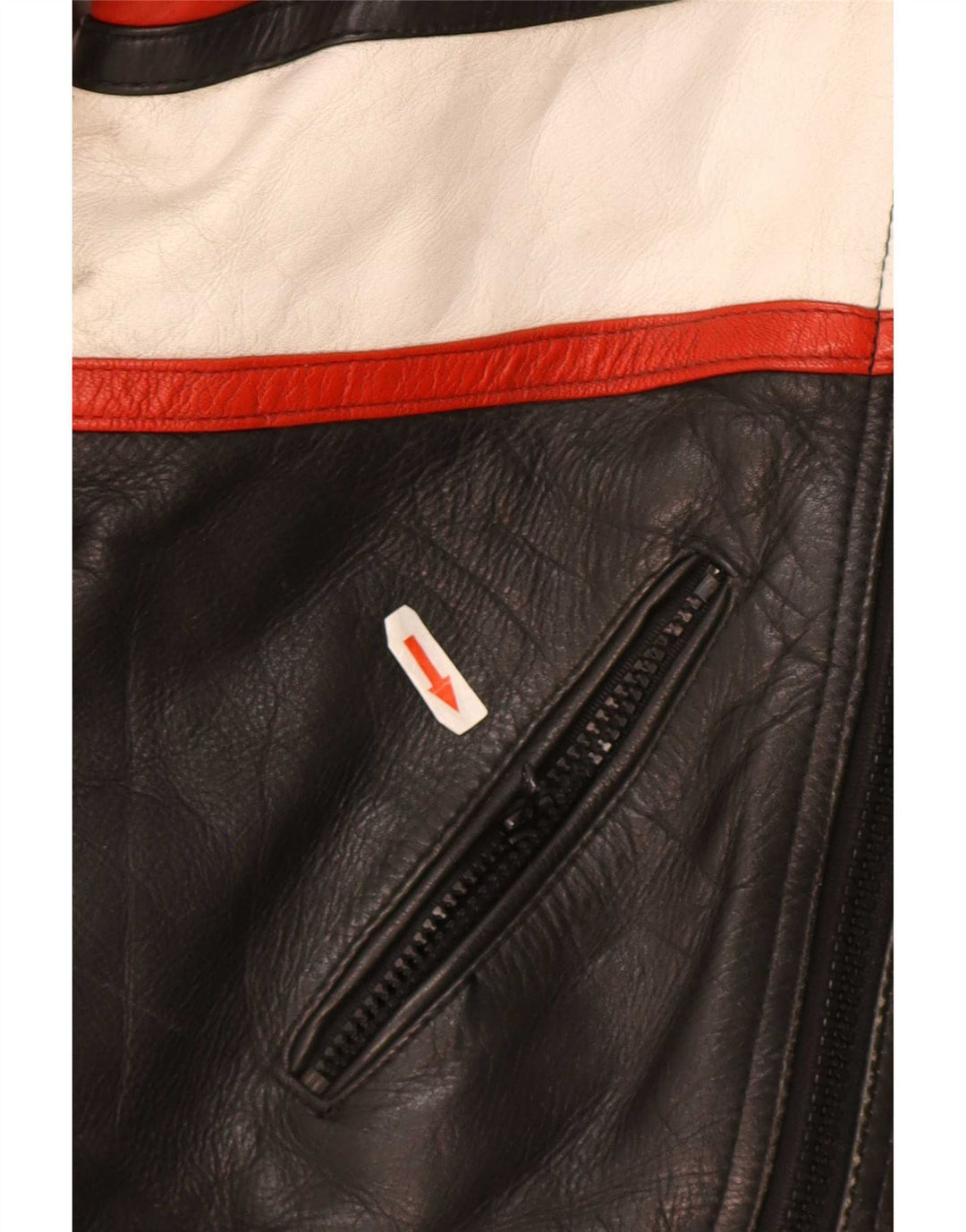 Sportex Veste Racer Homme IT 44 XS Cuir Colorblock Noir