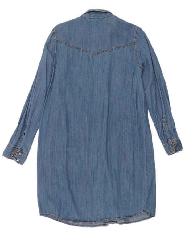 Marks & Spencer Robe chemise en jean pour femme UK 12 Bleu moyen Coton