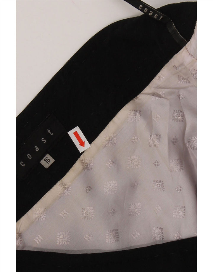 COAST Jupe trapèze pour femme UK 16 Large W34 Noir Polyester