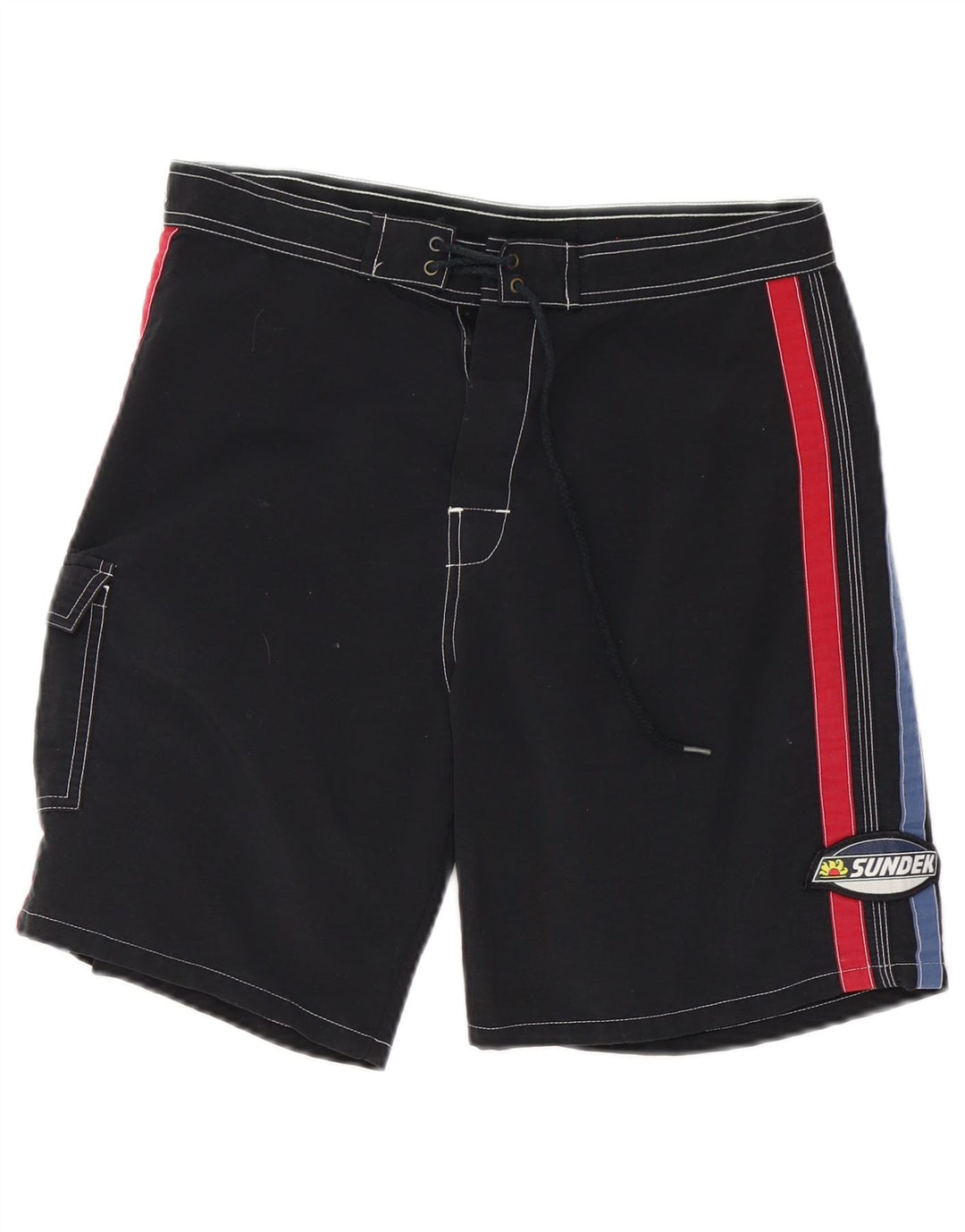 Sundek Short de bain homme en nylon color block noir moyen
