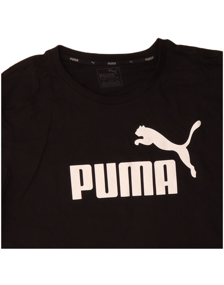 PUMA T-Shirt Graphique Homme Noir Moyen Coton