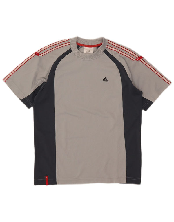 Adidas T-Shirt Garçon 11-12 Ans Gris Colorblock Polyester