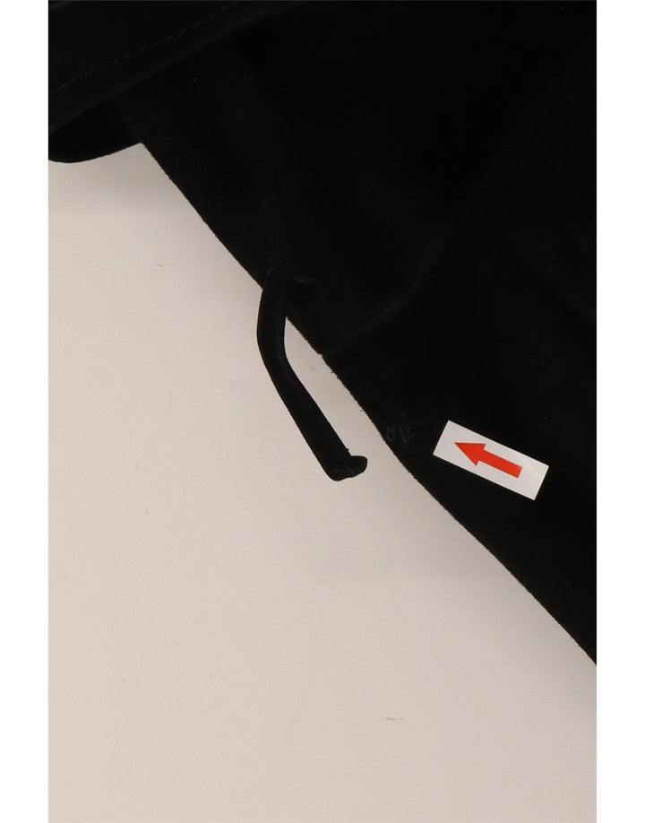 Veste en daim fausse fourrure femme vintage UK 12 brun moyen