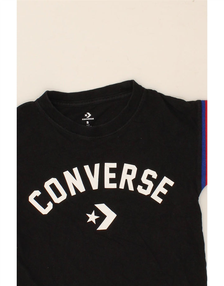 CONVERSE Boys Graphic T-Shirt Top 7-8 Years Small Black Cotton Vintage Converse and Second-Hand Converse from Messina Hembry 