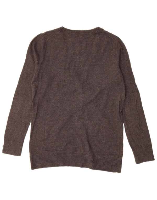 Gap Cardigan Femme Pull UK 14 Gris Moyen Coton