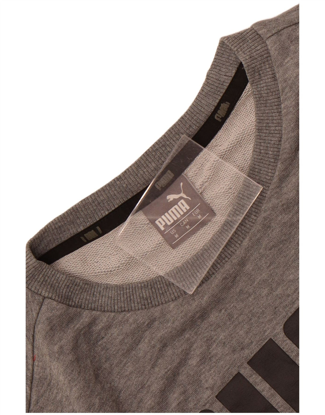 Puma Sweat-Shirt Graphique Homme Gris Moyen Moucheté Coton
