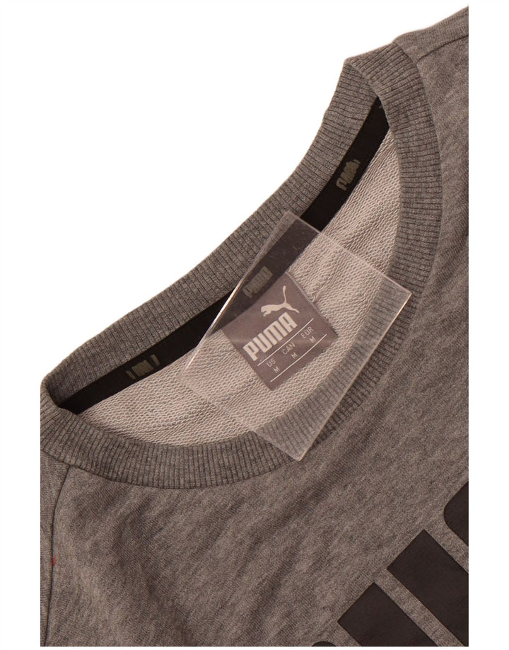 Puma Sweat-Shirt Graphique Homme Gris Moyen Moucheté Coton