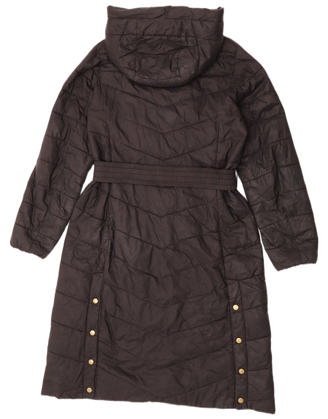 Barbour Veste matelassée à capuche pour femme Taille 12 Noir Polyamide