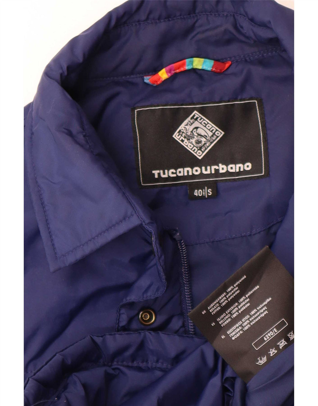 Tucano Urbano Veste de Pluie Femme IT 40 Small Bleu Marine Polyamide