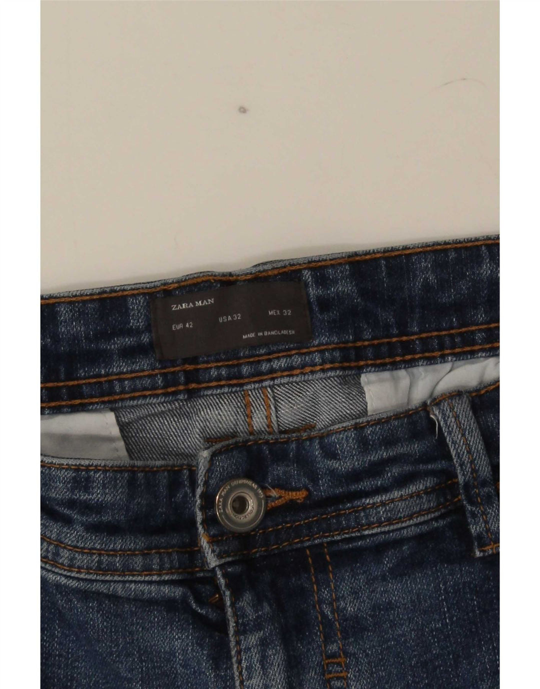 Zara Short en jean pour homme EU 42 Large W32 Bleu
