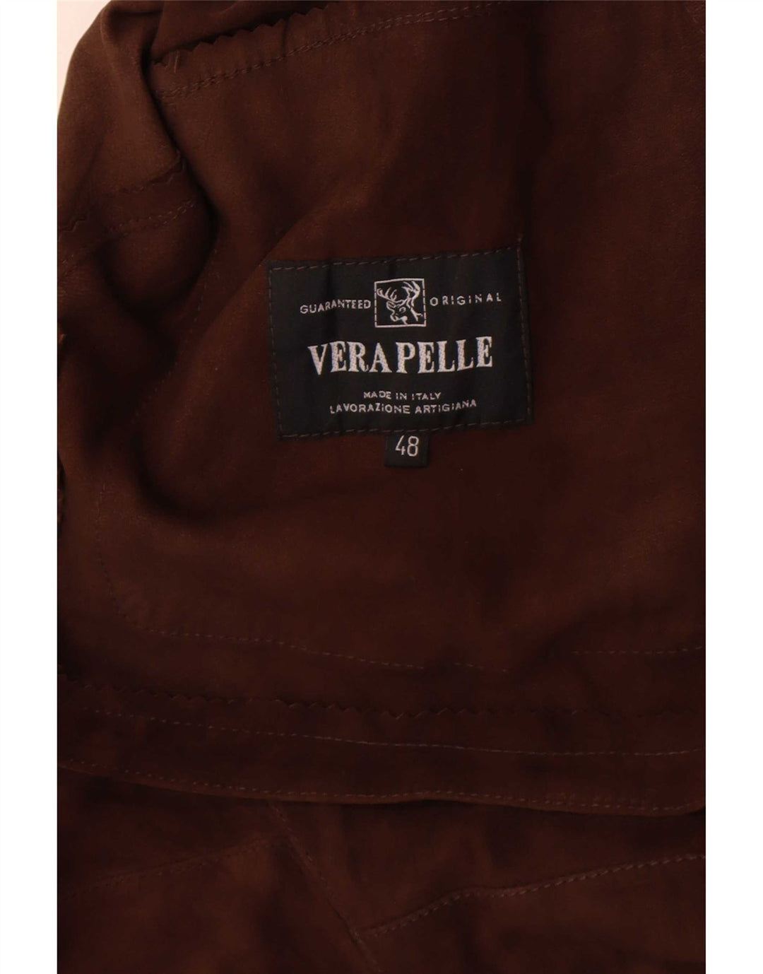 veste en daim femme vintage IT 48 XL Cuir Marron