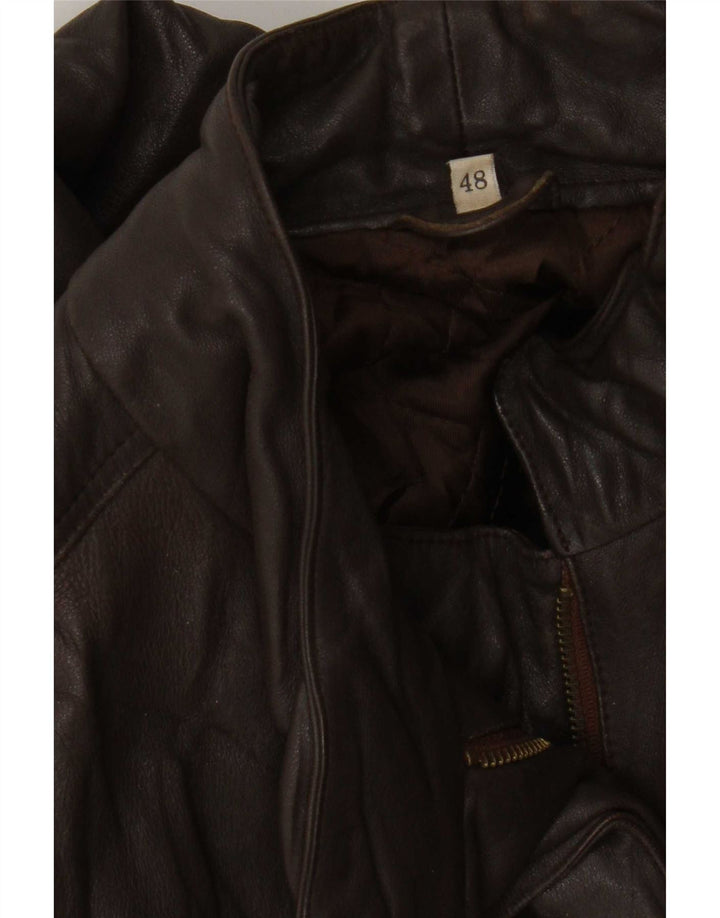 veste en cuir femme vintage EU 38 Brun moyen