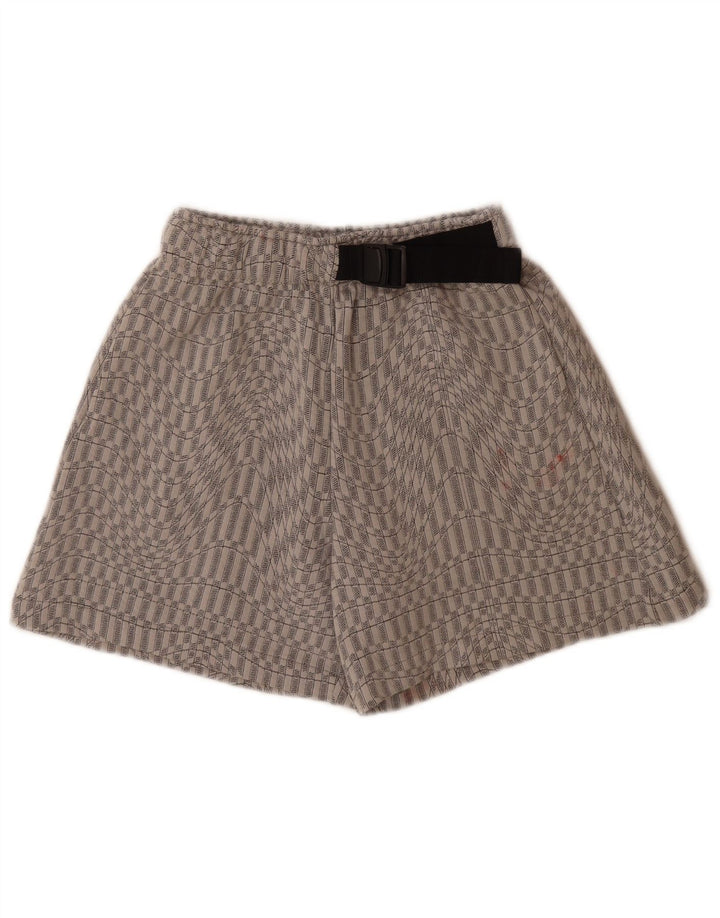 Nike Short de sport pour femme UK 6 XS Gris géométrique Polyester