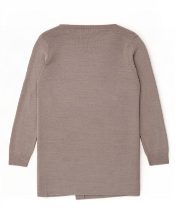 Marks & Spencer Pull cardigan long pour femme UK 14 Gris moyen moucheté