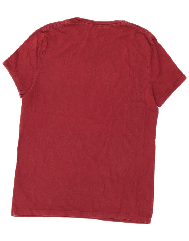 Jack Wills T-shirt pour homme en coton bordeaux moyen
