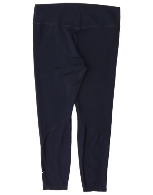 Nike Legging court Dri Fit pour femme UK 14 Large Bleu marine