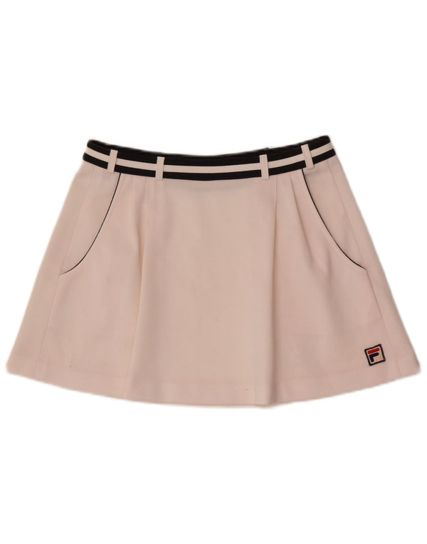 Fila Mini jupe de tennis pour femme UK 12 en polyester rayé blanc moyen