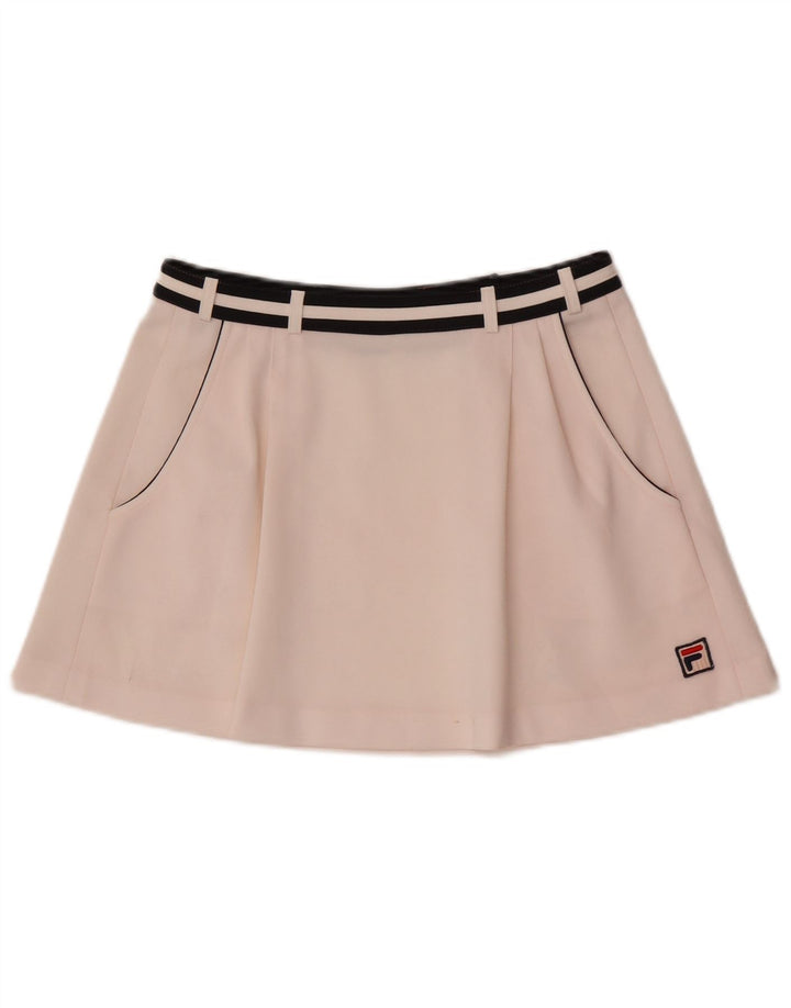 Fila Mini jupe de tennis pour femme UK 12 en polyester rayé blanc moyen