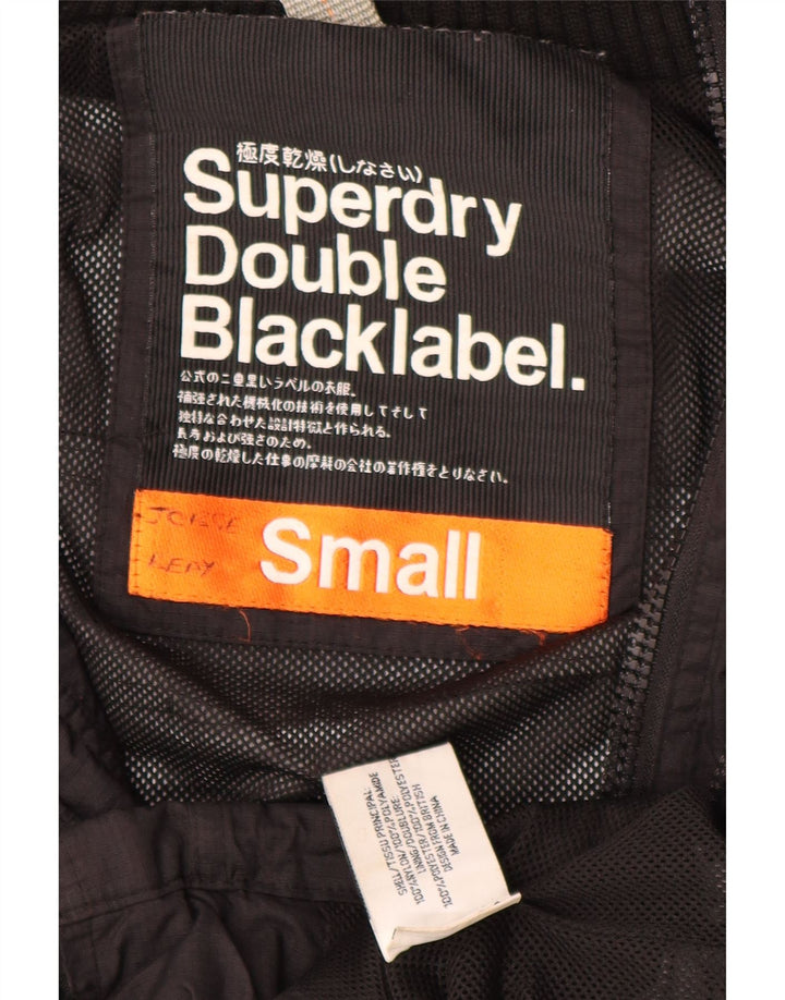 Superdry Veste de pluie graphique pour hommes UK 36 Small Black Nylon
