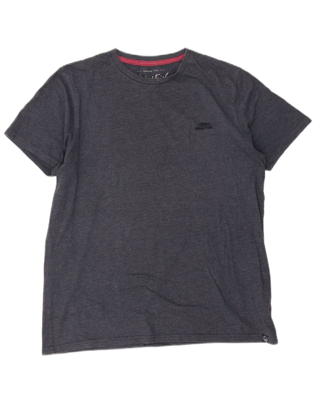 WEIRD FISH T-Shirt Homme Haut Large Bleu Marine Coton