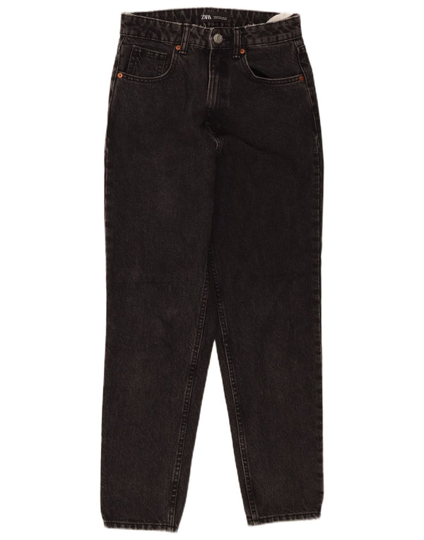 Zara Jean fuselé taille haute pour femme EU 34 2XS W24 L27 Coton noir