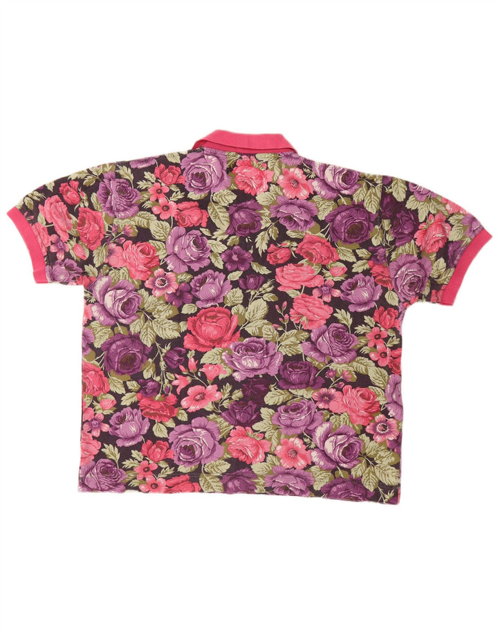 CHAMBERS Polo Femme UK 16 Grand Violet Floral