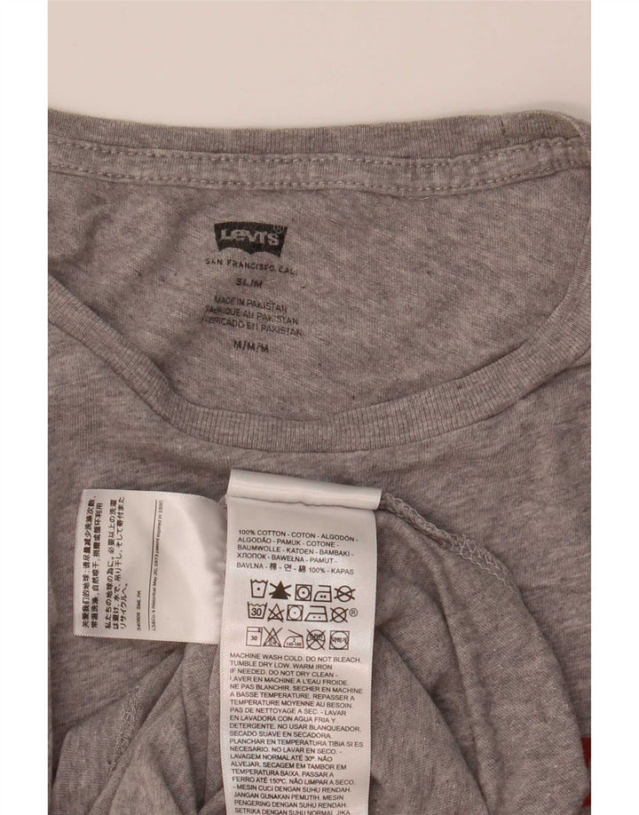 Levi's T-Shirt Slim Femme UK 12 Gris Moyen Moucheté
