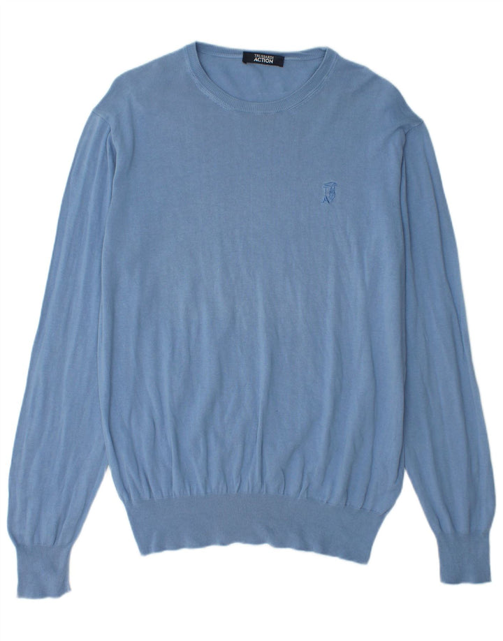 TRUSSARDI Pull Col Rond Homme IT 52 Grand Bleu Coton