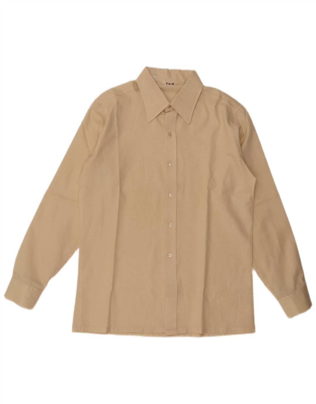 vintage Chemise Homme Taille 42 16 1/2 Grand Jaune