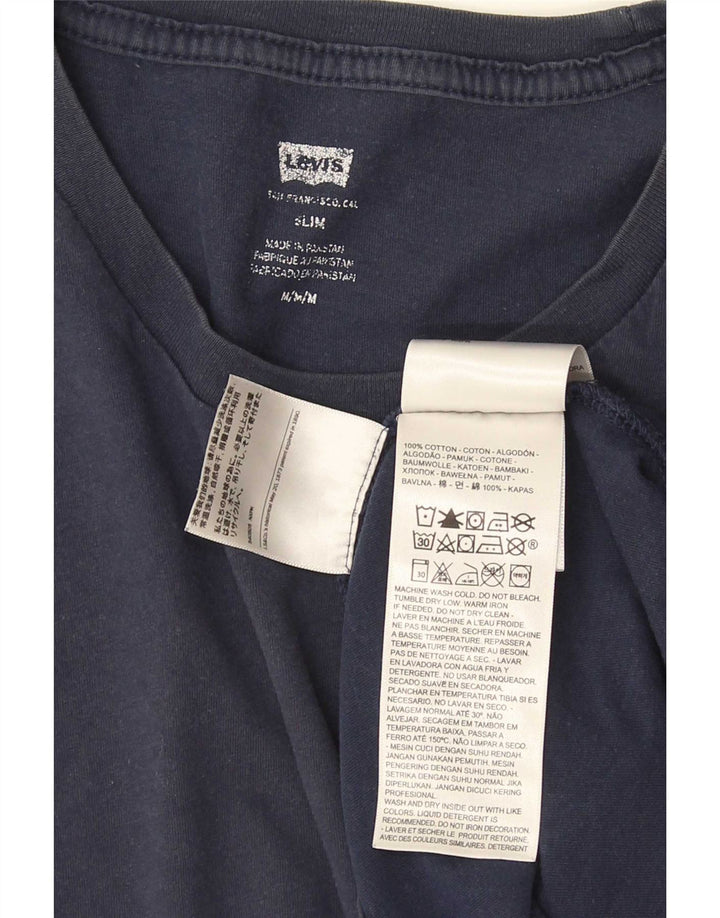 Levi's Tee-Shirt Slim Fit Homme Bleu Marine Moyen Coton