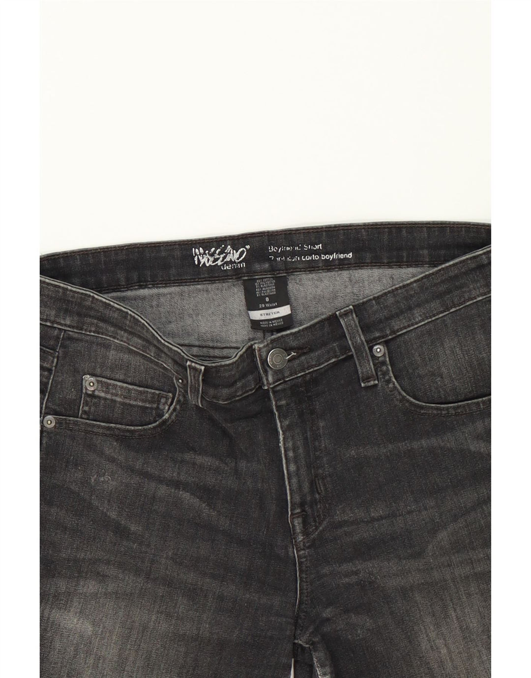 MOSSIMO Womens Boyfriend Denim Shorts US 8 Medium W34  Grey Cotton Vintage Mossimo and Second-Hand Mossimo from Messina Hembry 