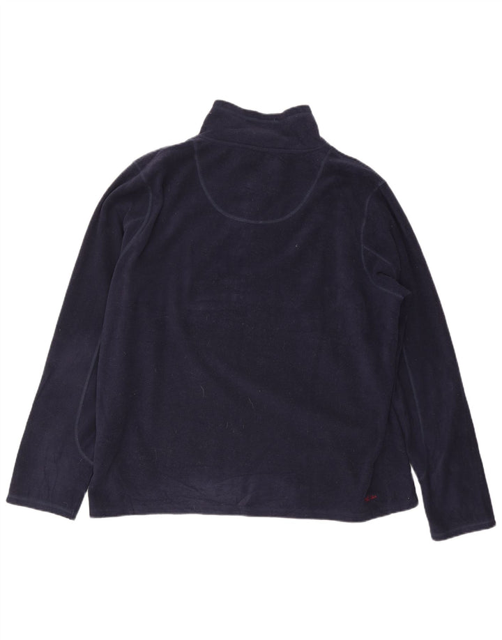 Fat Face Pull polaire à col zippé pour homme 2XL Bleu marine Polyester