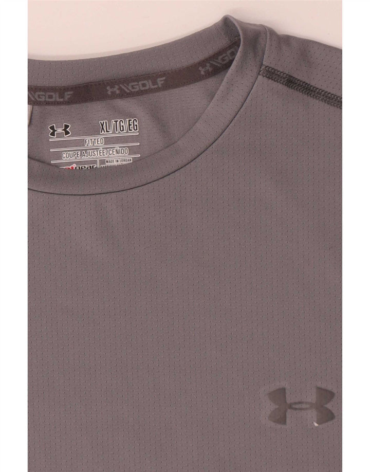 Under Armour T-Shirt Heat Gear Homme XL Gris Polyester