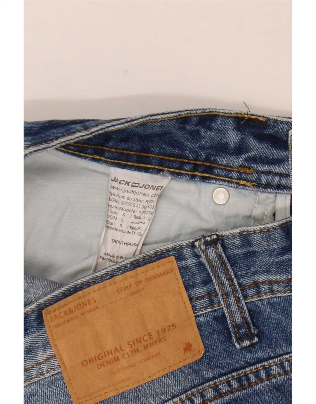Jack & Jones Short en Jean Petit W30 Bleu Coton Homme