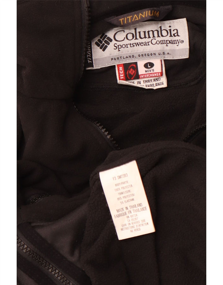 COLUMBIA Veste Polaire Homme UK 40 Large Noir Polyester