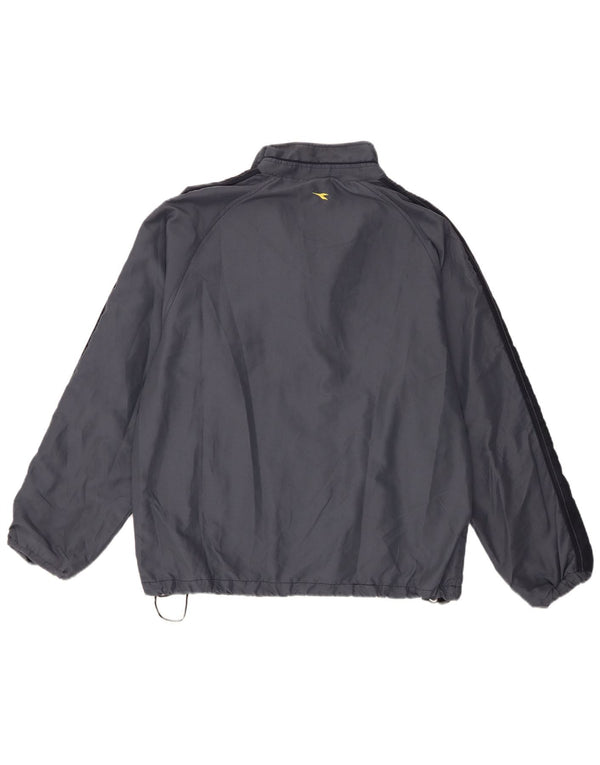 Diadora Veste de survêtement pour homme Large Bleu Marine Colorblock Polyester