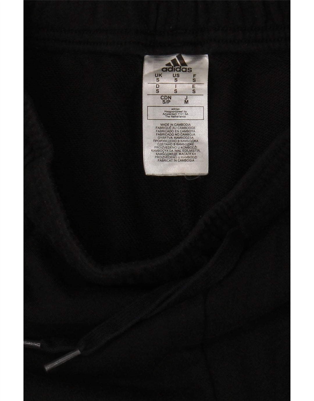 ADIDAS Pantalon de survêtement pour hommes Petit coton noir