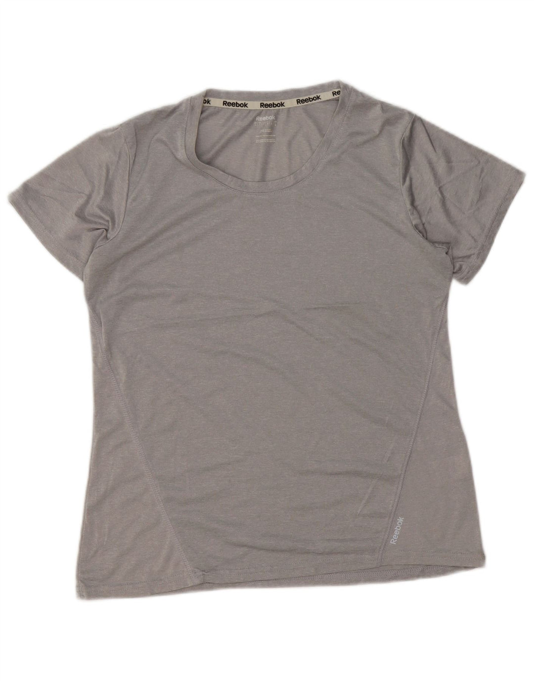 REEBOK T-Shirt Femme UK 16 Large Gris Polyester