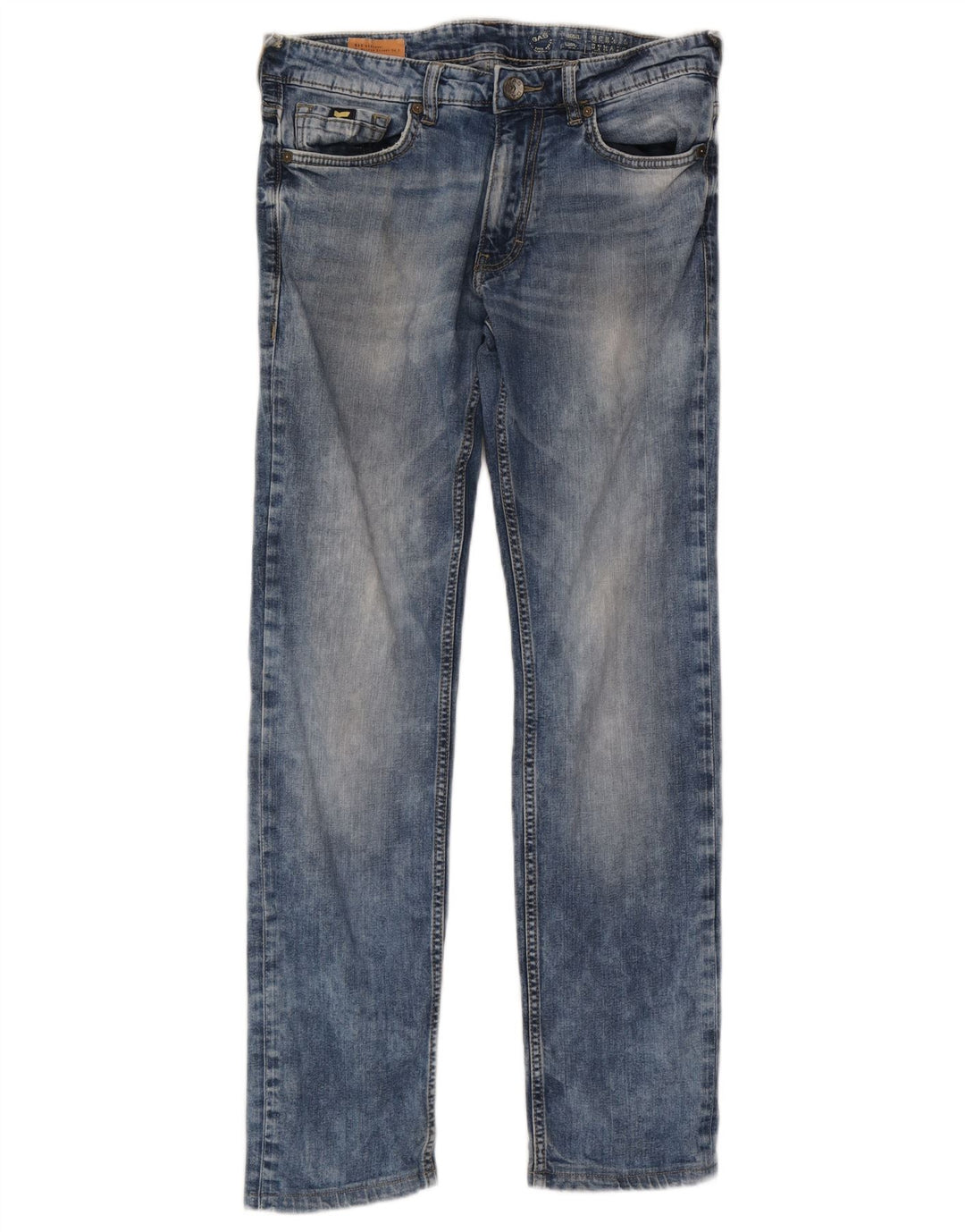 Gas Jean droit femme W32 L30 bleu coton