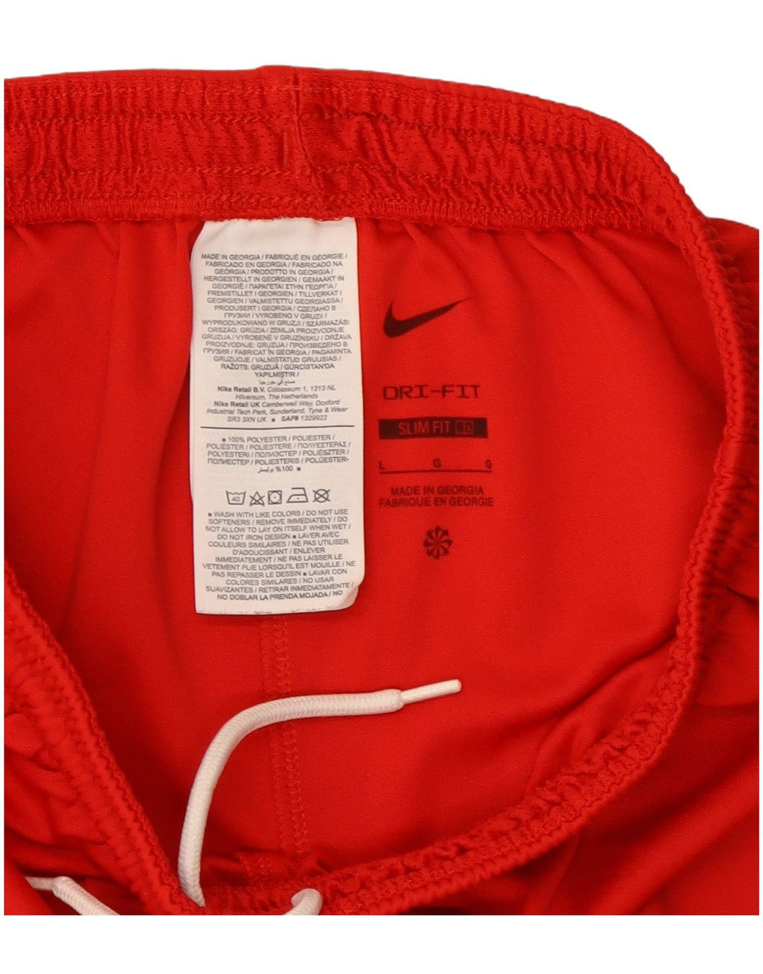Nike Short de sport Dri Fit Slim Fit pour homme en polyester rouge Taille L