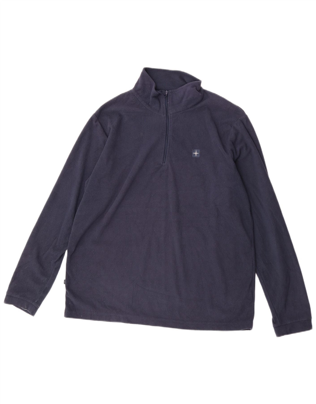 Mountain Warehouse Pull polaire à col zippé pour homme en polyester bleu marine Taille L