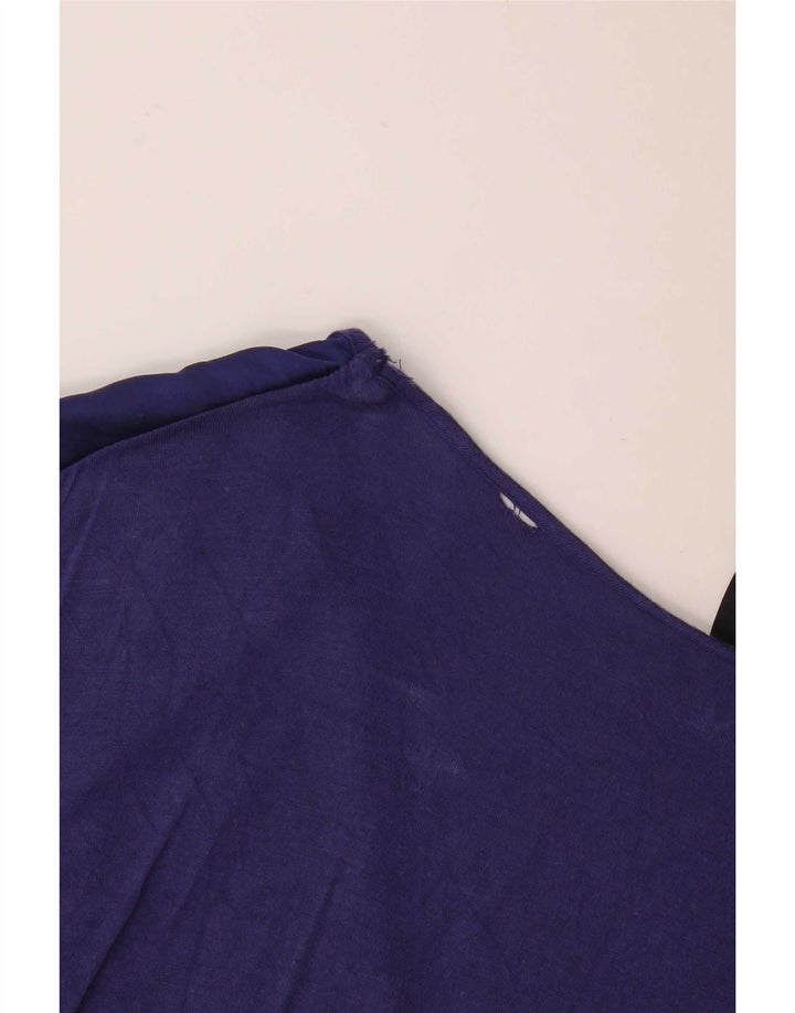 Benetton Robe basique coupe décontractée pour femme UK 44 Bleu marine moyen Viscose
