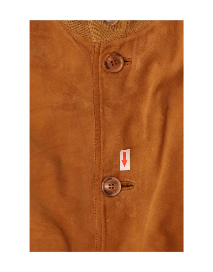 Luca D'altieri Blouson Bomber En Daim Homme IT 50 Grand Cuir Beige