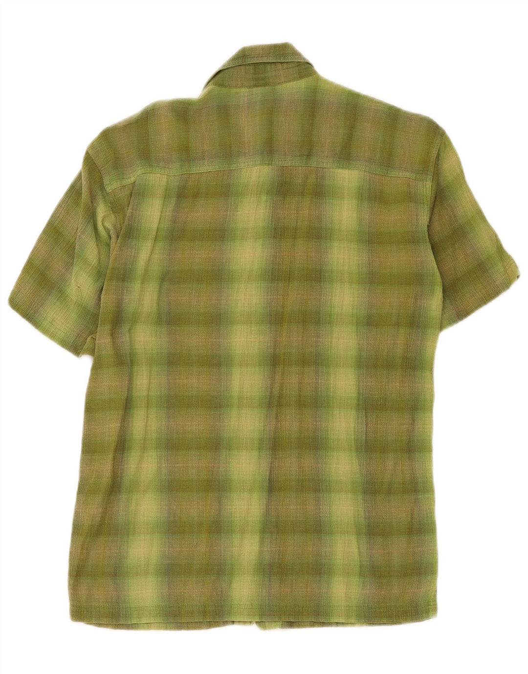 Patagonia Chemise à manches courtes pour hommes en coton à petits carreaux verts