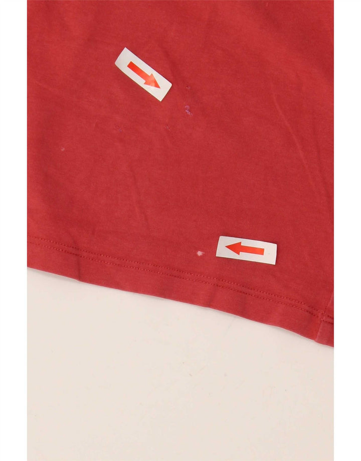 Max Mara Haut court sans manches Weekend pour femme UK 14 Large Rouge Coton