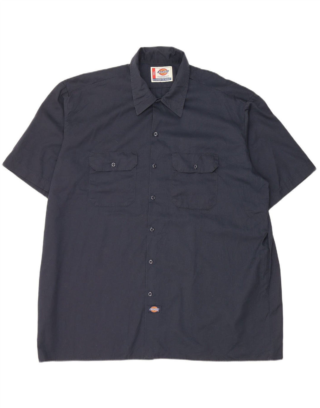 DICKIES Chemise à Manches Courtes Homme 2XL Bleu Marine Polyester