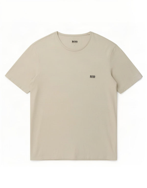 Hugo Boss Homme T-Shirt Top Large Coton Blanc