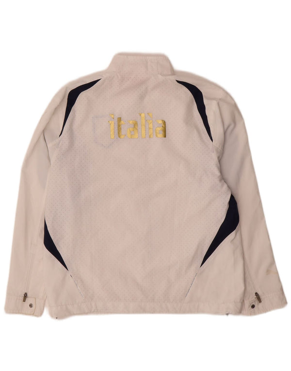 Puma Veste de survêtement Italia Graphic pour garçon 11-12 ans Blanc Colorblock