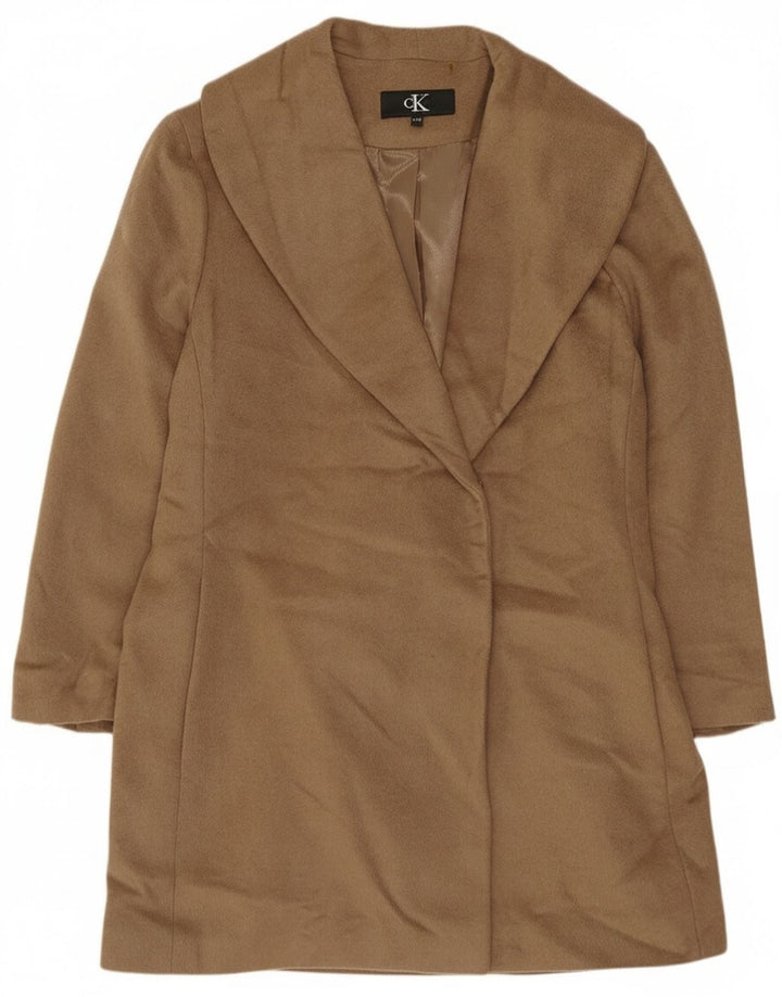 Calvin Klein Pardessus surdimensionné pour femme UK 18 XL Laine beige