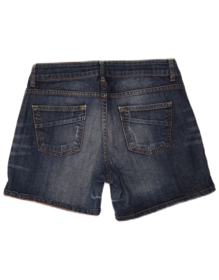 Massimo Dutti Short en jean pour femme EU 38 Small W28 Bleu Coton